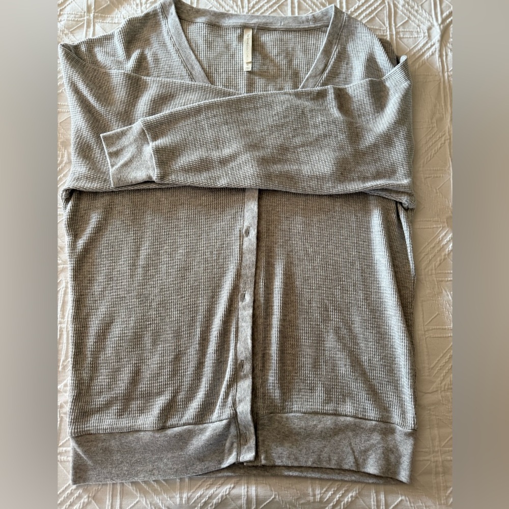 Aritzia Babaton Gray Button-Up Cardigan